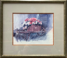 Load image into Gallery viewer, Wheelbarrow with flowers
