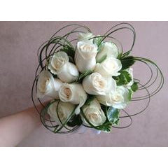White Rose Whirl Bouquet