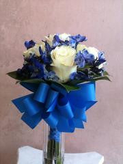 Blue Spotted Rose Bouquet