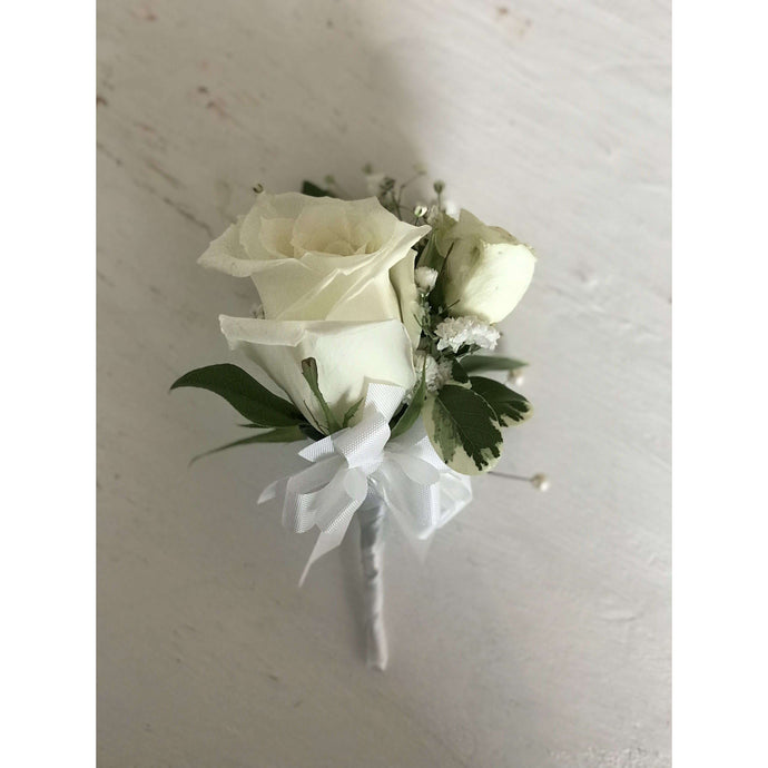 White Rose with White Spray Rose BC