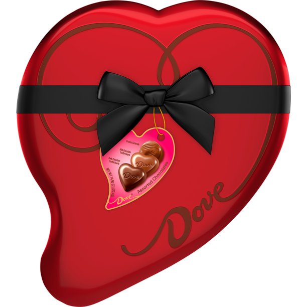 Dove Valentines Day Assorted Chocolate Candy, Heart-Shaped Gift Tin - 14.9 oz