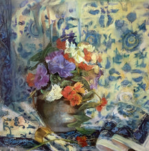 Załaduj obraz do przeglądarki galerii, Carol Rowan - The Pansies 21.5 x 24 in.  (pastel)
