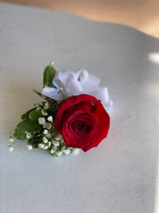 Red Rose White Ribbon BC
