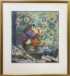 Carol Rowan - The Pansies 21.5 x 24 in.  (pastel)
