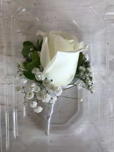 White Rose with White Ribbon BC