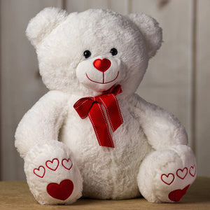 19.5" Bright & White VDay Bear